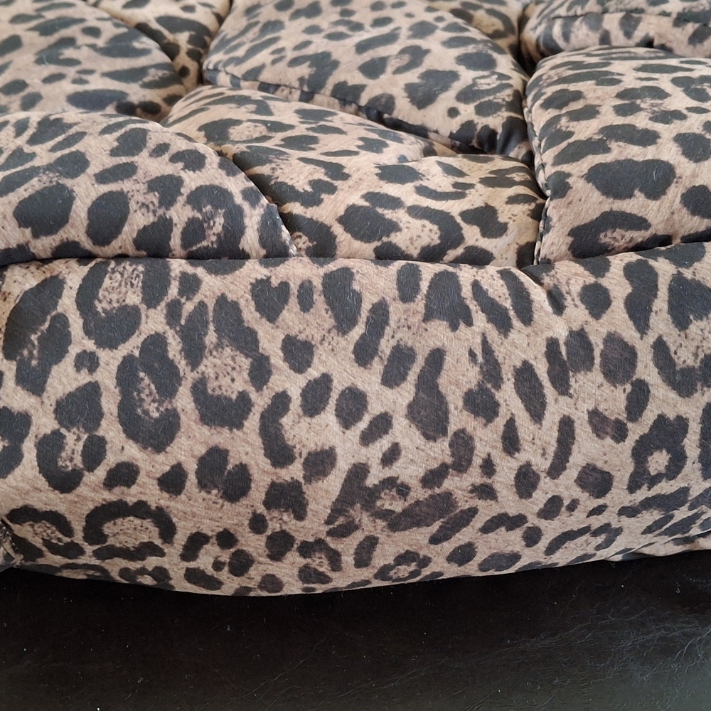 Vince Camuto brown Vtg Leopard Puff Cheetah Tote Handbag Shoulder Bag  Hobo bag - Picture 8 of 11